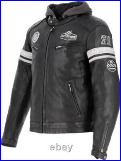 Veste Blouson L Cuir moto CE Helstons Riposte Doublure Harley Triumph indian