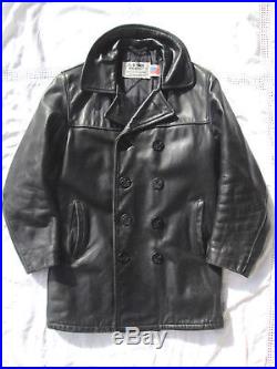 Veste Caban Blouson Cuir Schott U. S. 740n 32us Xs-s Lederjacke Leather Pea Jacket