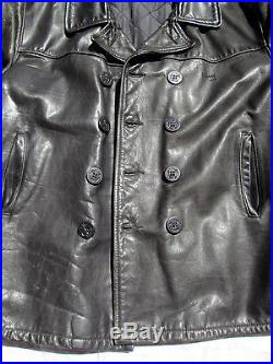 Veste Caban Blouson Cuir Schott U. S. 740n 48us Xl+ Lederjacke Leather Pea Jacket