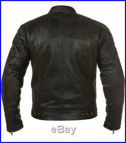 Veste En Cuir Moto Homme, Vintage, Cafe Racer, Leather Jacket, Blouson Taille XL