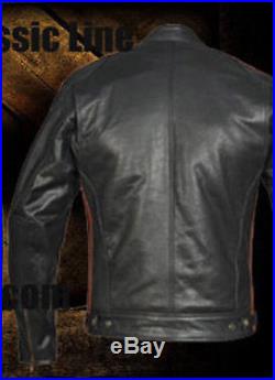 Veste En Cuir Pour Moto, Vintage, Marron, Chopper, Leather JAcket, Taille M