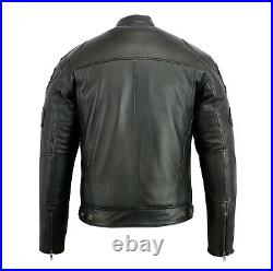 Veste Moto en Cuir Homme, Blouson Biker Motard, Blouson Chopper CE Proteccion