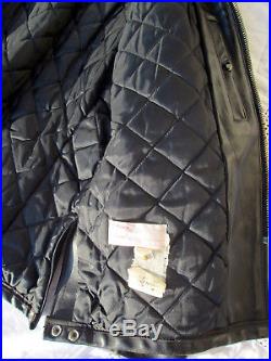Veste Police New York Blouson Cuir T. 48 Us Skäggerac Leather Jacket Lederjacke