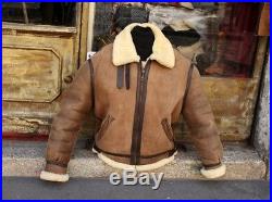 Veste blouson cuir de mouton shearling original flight army SCHOTT B3 RAF