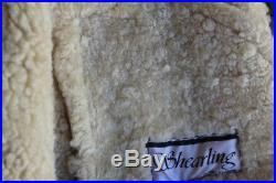 Veste blouson cuir de mouton shearling original flight army b3 aviateur taille L