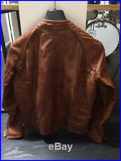 Veste/blouson cuir marron REDSKINS style vintage 70's