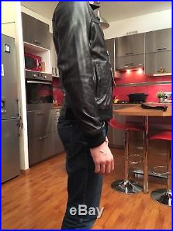 Veste/blouson cuir noir homme Redskins Neuf avec étiquettes Taille L