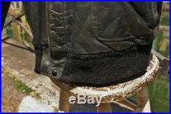 Veste blouson en cuir SCHOTT 184 SM vintage 70 taille 48 u. S. A. (XL EU)