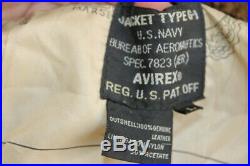 Veste blouson en cuir marron AVIREX G1 original aviateur made in U. S. A