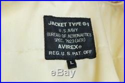 Veste blouson en cuir marron AVIREX G1 original aviateur made in U. S. A. Taille L