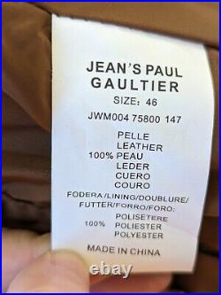 Veste blouson en cuir marron Jean Paul Gaultier made in France 46IT (42/40FR)