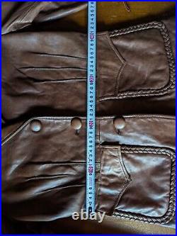 Veste blouson en cuir marron Jean Paul Gaultier made in France 46IT (42/40FR)