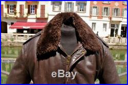 Veste blouson en cuir marron SCHOTT 184 Sm vintage brown taille L/XL