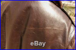 Veste blouson en cuir marron SCHOTT 184 Sm vintage brown taille L/XL
