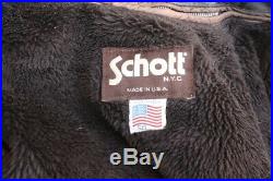 Veste blouson en cuir marron SCHOTT 684 Sm vintage taille XL/XXL (50 U. S. A.)