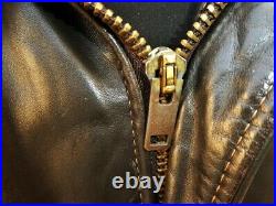 Veste blouson en cuir marron SCHOTT original 184 sm vintage taille 42 (M/L)