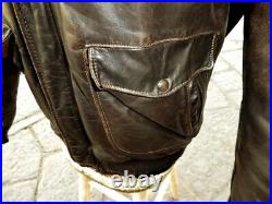 Veste blouson en cuir marron SCHOTT original 184 sm vintage taille 42 (M/L)