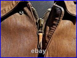 Veste blouson en cuir marron vintage Avirex A2 Pin up flight jacket M usa (L eu)