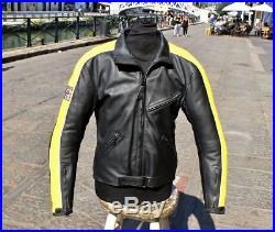 Veste blouson en cuir moto Dainese original vintage moto 70 tg M