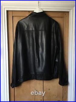 Veste blouson en cuir noir Polo Ralph Lauren portée 2 fois état impeccable
