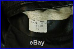 Veste blouson en cuir noir SCHOTT original aviateur made U. S. A taille 50 (L/XL)
