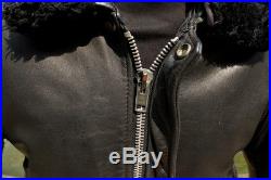 Veste blouson en cuir noir Schott U. S. A original vintage taille 42 (M EU)