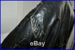 Veste blouson en cuir noir agée SCHOTT 684 Sm vintage taille L/XL