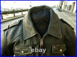 Veste blouson en cuir noir vintage original AVIREX M 1941 6 aviator taille XXL