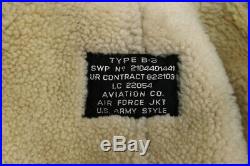 Veste blouson en peau de mouton shearling Bomber cockpit raf b3 stylo taille 50