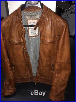 Veste/blouson léger cuire marron REDSKINS style vintage 70's