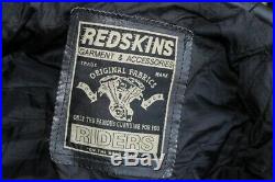 Veste blouson perfecto en cuir vintage REDSKINS biker motard caferacer size L