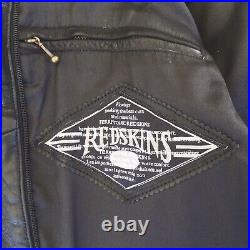 Veste blouson vintage en cuire des années 1995 de la marque redskins