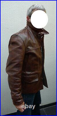 Veste cuir Aero leather custom taille 38 (équivalent 40 pour un blouson)