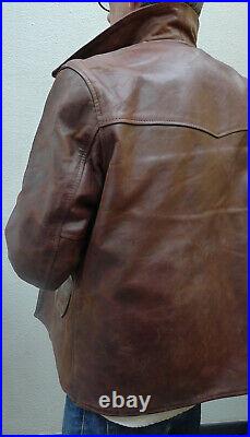 Veste cuir Aero leather custom taille 38 (équivalent 40 pour un blouson)