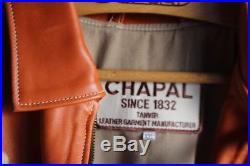 Veste cuir CHAPAL Sport cuir glacé orange XXL Blouson (41151)
