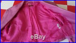 Veste cuir T38/40 M Spencer Cuir Rose Vintage robe jean jupe blouson cuir