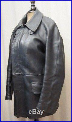 Veste dhomme ¾, en cuir noir, motard, circa 1980, blouson, Cromwell