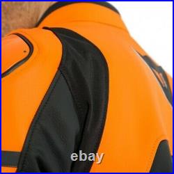 Veste en Cuir Moto Dainese Agile Noir Orange 52 Black Orange Blouson Cuir