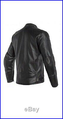Veste en Cuir Moto Dainese Bardo Noir Cuir Black Jacket 50