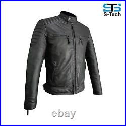 Veste en Cuir pour Homme ST 1525 Vintage Cuir Très Souple Noir