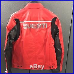 Veste en cuir Ducati 80S rojo Blouson Cuir ducati 80S rouge 9810224
