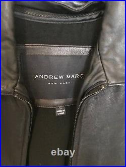 Veste en cuir noir Andrew Marc taille S. Prix de vente conseillé 795 $