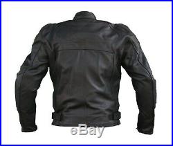 Veste en cuir pour les protections approuvées moto noir homme
