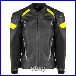 Veste pour Moto en Cuir avec les Protections approuvées C. E