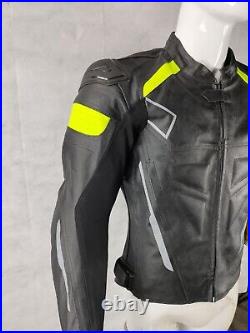 Veste pour Moto en Cuir avec les Protections approuvées C. E