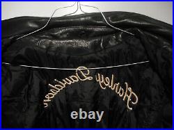 Veste vintage blouson cuir femme décor moto Harley Davidson biker motard