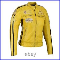 Vestes Moto en Cuir Femmes, Blouson Moto en Cuir Protections CE