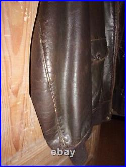 Vintage Blouson cuir fourré Flight Jacket SCHOTT Made in USA XL TBE