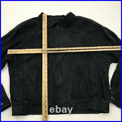 Vintage Remy Veste Cuir Taille 44 Noir Blouson Bomber Complet Zip Souple Hommes