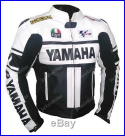 Yamaha Hommes Biker Cuir Veste Moto Cuir Veste Vêtement En Cuir Motorbike Eu-54